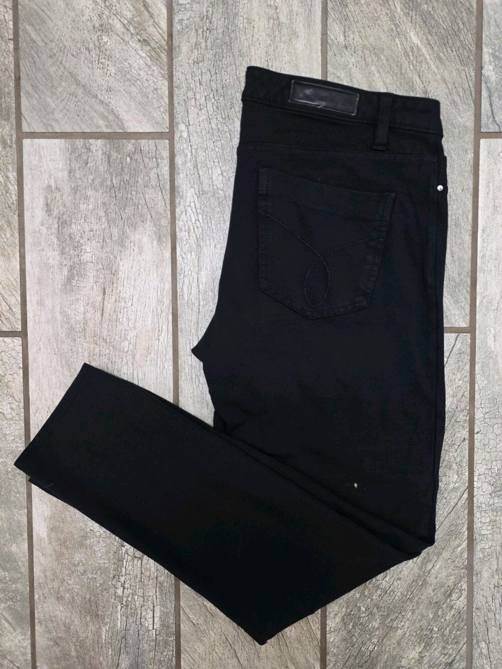 Calvin Klein Womens Black Slim Straight Pants Size 10 Stretch Dress Pants